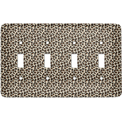 Leopard Print Light Switch Cover (4 Toggle Plate)