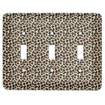 Leopard Print Light Switch Cover (3 Toggle Plate)
