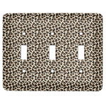 Leopard Print Light Switch Cover (3 Toggle Plate)