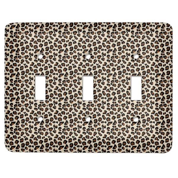 Custom Leopard Print Light Switch Cover (3 Toggle Plate)