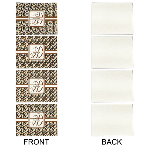 Leopard Print Linen Placemat - APPROVAL Set of 4 (single sided)