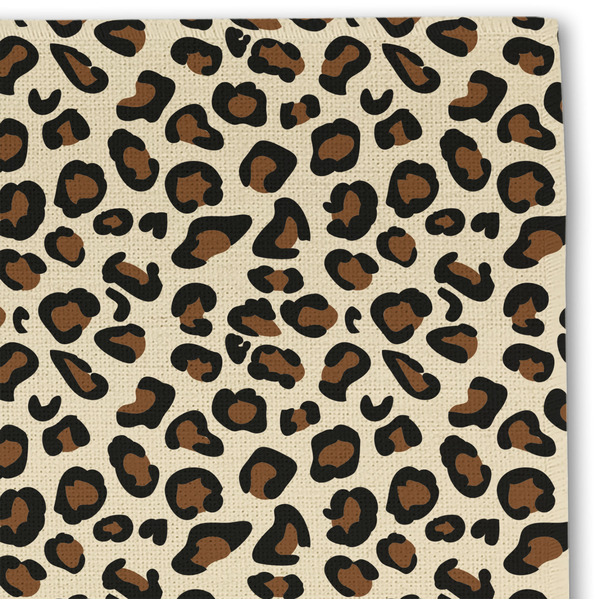 Leopard Print Linen Placemat - DETAIL