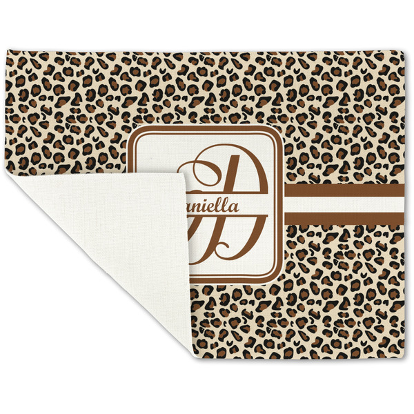 Leopard Print Linen Placemat - Folded Corner (single side)