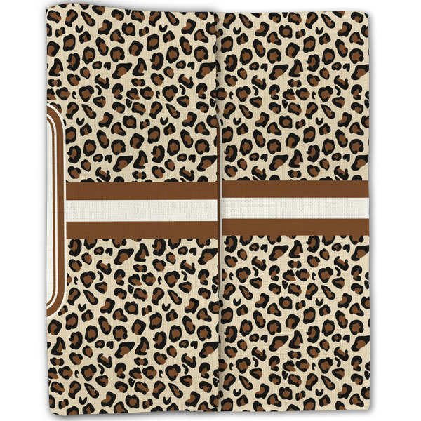 Leopard Print Linen Placemat - Folded Half (double sided)
