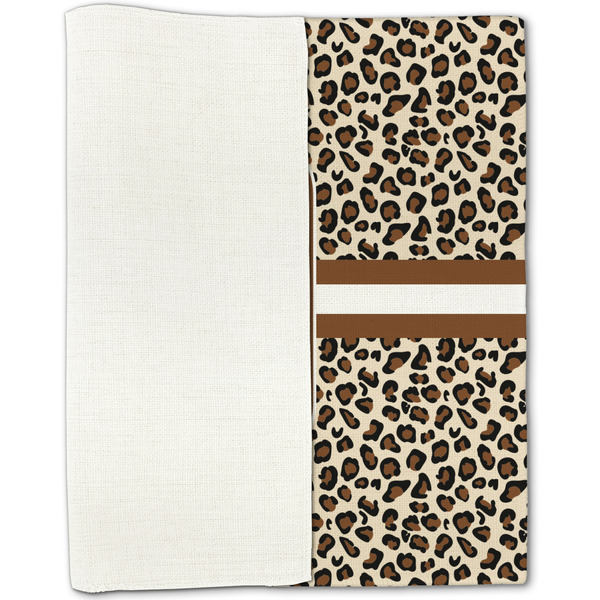 Leopard Print Linen Placemat - Folded Half