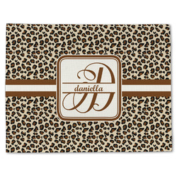 Leopard Print Single-Sided Linen Placemat - Single w/ Name and Initial