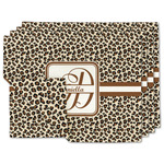 Leopard Print Linen Placemat w/ Name and Initial