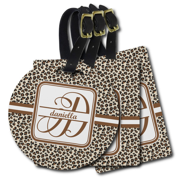 Custom Leopard Print Plastic Luggage Tag (Personalized)