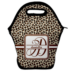 Leopard Print Lunch Bag w/ Name and Initial