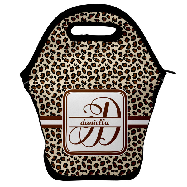 Custom Leopard Print Lunch Bag w/ Name and Initial