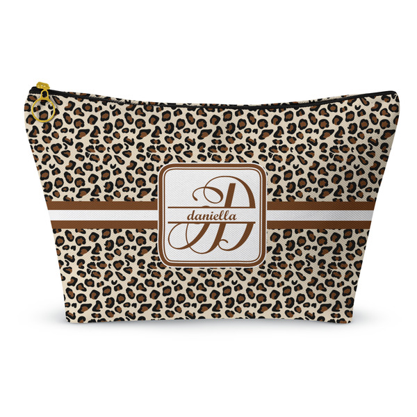 Custom Leopard Print Makeup Bag - Large - 12.5"x7" (Personalized)