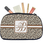 Leopard Print Makeup / Cosmetic Bag - Medium (Personalized)