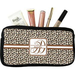 Leopard Print Makeup / Cosmetic Bag - Small (Personalized)