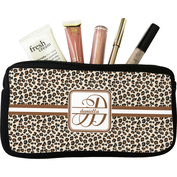 Custom Leopard Print Makeup / Cosmetic Bag (Personalized)