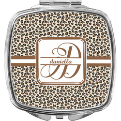 Leopard Print Compact Makeup Mirror (Personalized)
