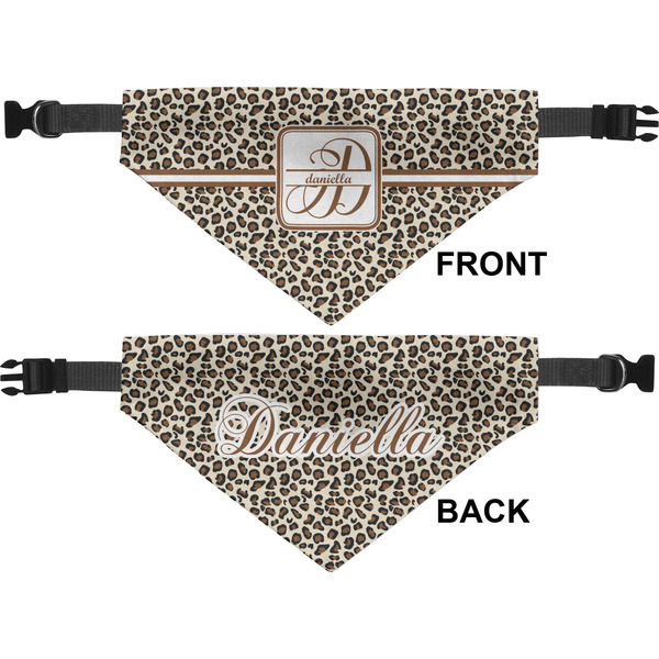 Leopard Print Medium Dog Bandana Approval
