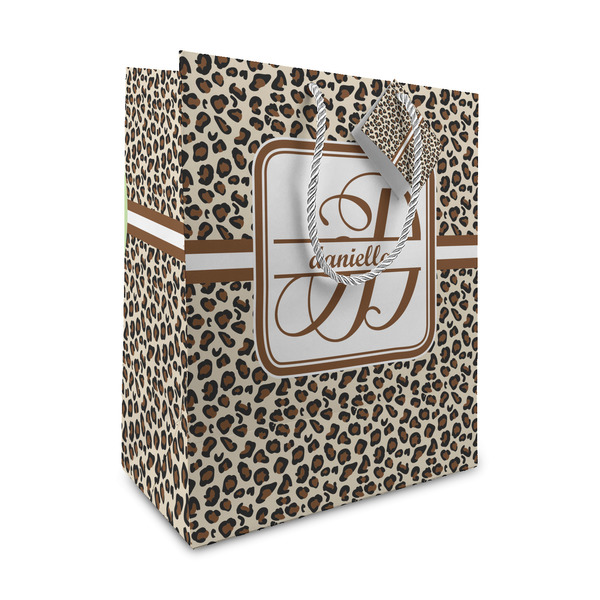 Custom Leopard Print Medium Gift Bag (Personalized)