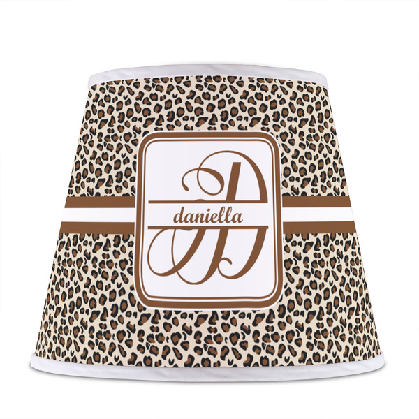 Leopard Print Poly Film Empire Lampshade - Front View