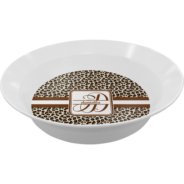 Custom Leopard Print Melamine Bowl - 12 oz (Personalized)