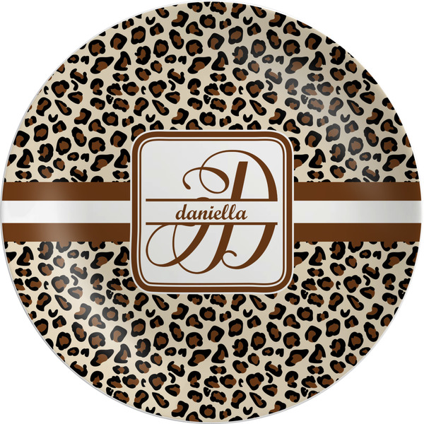 Custom Leopard Print Melamine Plate (Personalized)