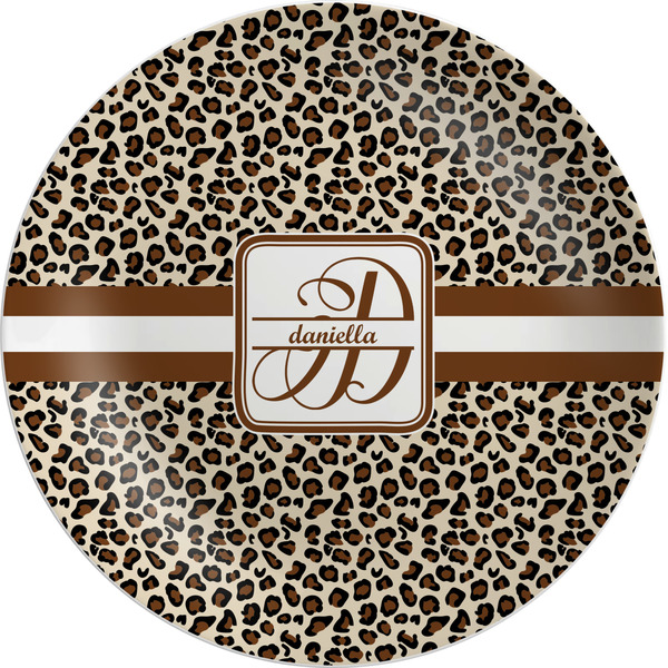 Custom Leopard Print Melamine Plate (Personalized)