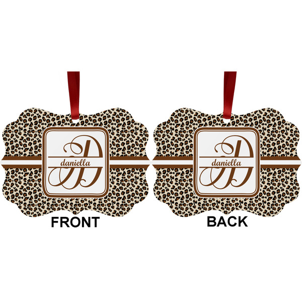 Leopard Print Metal Benilux Ornament - Front and Back (APPROVAL)