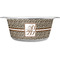 Leopard Print Stainless Steel Dog Bowl (Personalized)