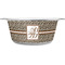 Leopard Print Stainless Steel Dog Bowl - Medium (Personalized)