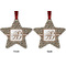 Leopard Print Metal Star Ornament - Front and Back
