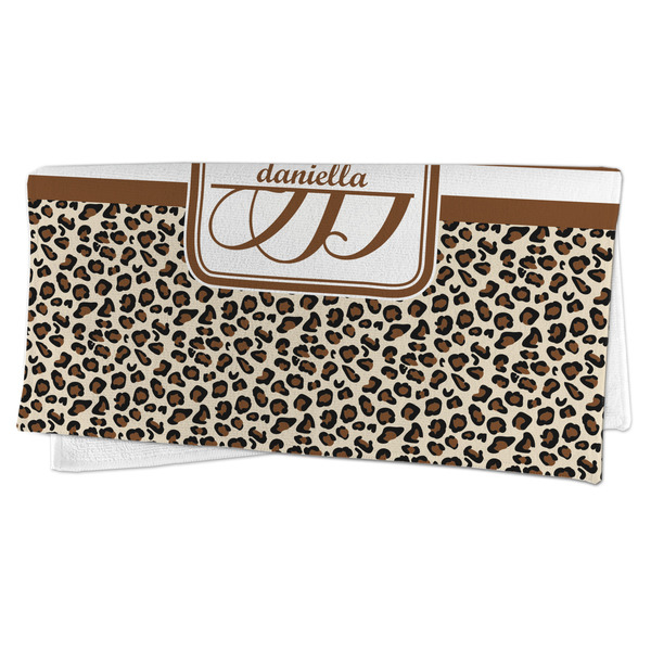 Leopard Print Microfiber Dish Rag - FOLDED (half)