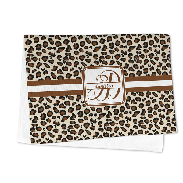 Leopard Print Microfiber Dish Towel - FOLDED HALF