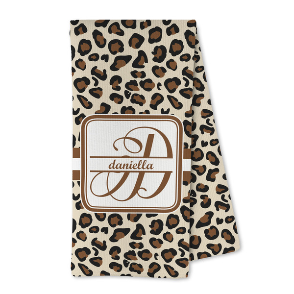 Custom Leopard Print Kitchen Towel - Microfiber (Personalized)