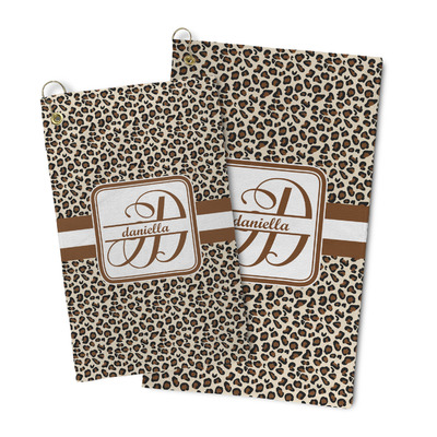 Leopard Print Microfiber Golf Towel (Personalized)