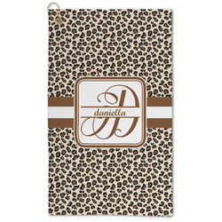 Leopard Print Microfiber Golf Towel - Large (Personalized)