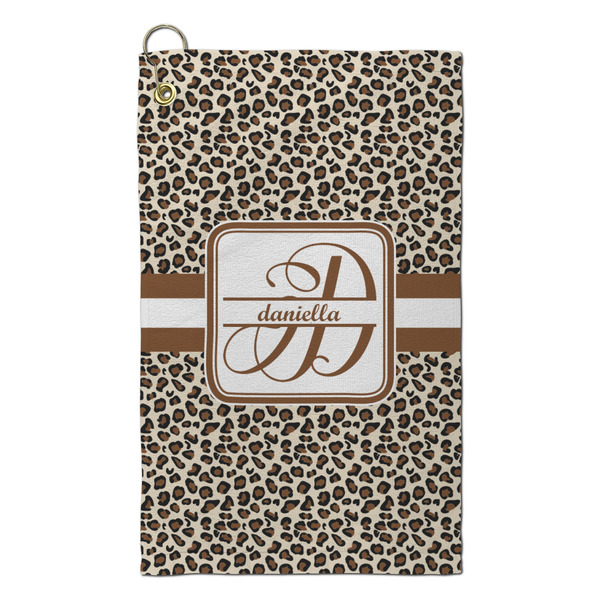 Custom Leopard Print Microfiber Golf Towel - Small (Personalized)