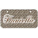 Leopard Print Mini/Bicycle License Plate (2 Holes) (Personalized)