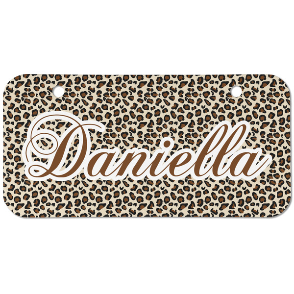 Leopard Print Mini Bicycle License Plate - Two Holes