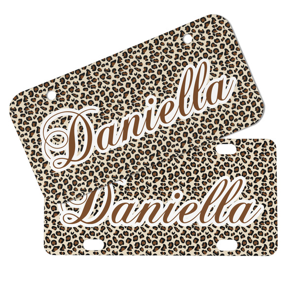 Leopard Print Mini License Plates - MAIN (4 and 2 Holes)