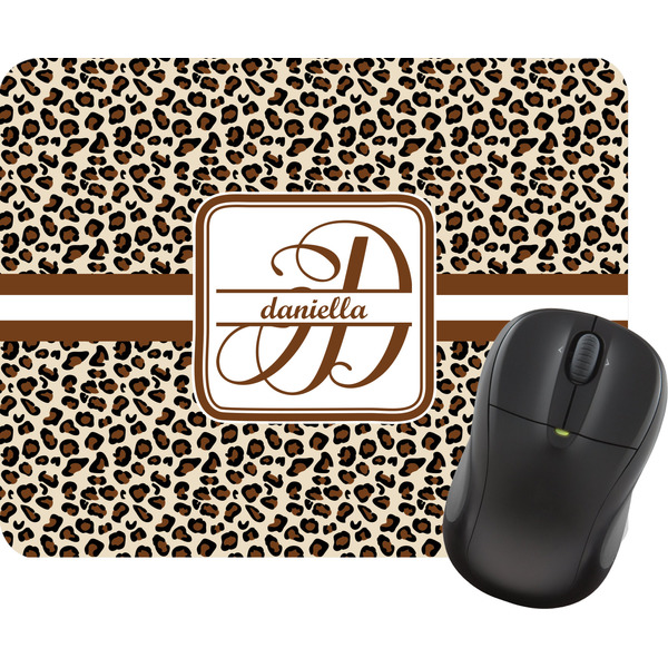 Custom Leopard Print Rectangular Mouse Pad (Personalized)
