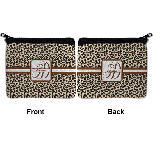 Leopard Print Neoprene Coin Purse - Front & Back (APPROVAL)