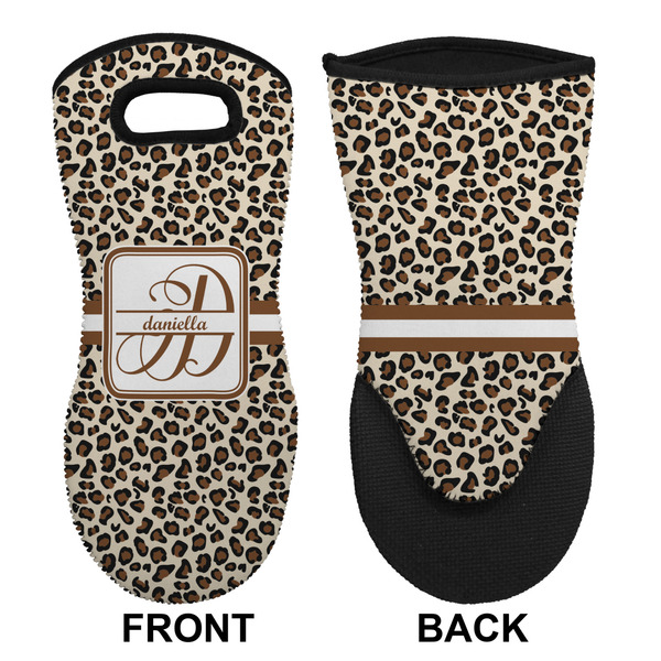 Leopard Print Neoprene Oven Mitt (Front & Back)