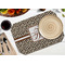 Leopard Print Octagon Placemat - Single front (LIFESTYLE) Flatlay