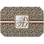 Leopard Print Dining Table Mat - Octagon (Single-Sided) w/ Name and Initial
