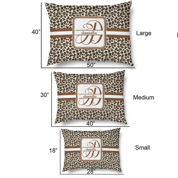 Leopard Print Outdoor Dog Beds - SIZE CHART