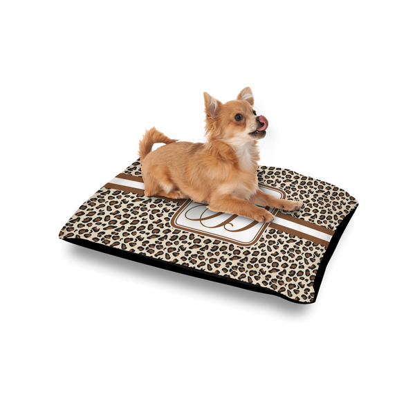 Leopard Print Outdoor Dog Beds - Small - IN CONTEXT