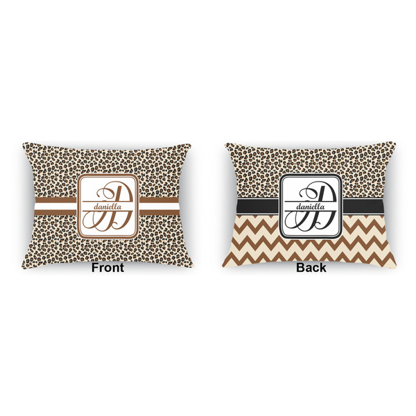 Leopard Print  Outdoor Rectangular Throw Pillow (Front and Back)