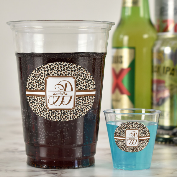 Leopard Print Party Cups - 16oz - In Context