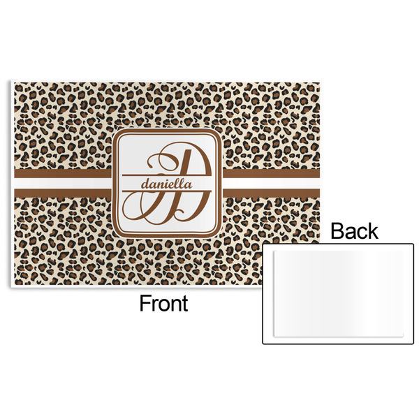 Leopard Print Disposable Paper Placemat - Front & Back
