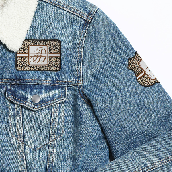 Leopard Print Patches Lifestyle Jean Jacket Detail