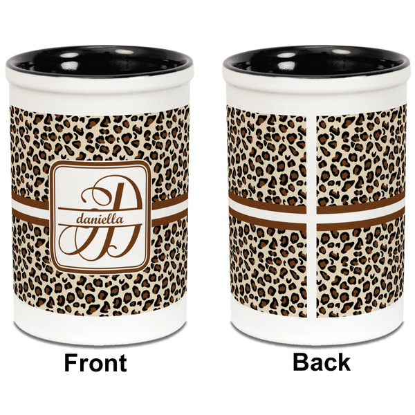 Leopard Print Pencil Holder - Black - approval